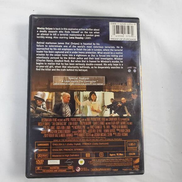The Contractor DVD (Wesley Snipes Action Thriller) - Picture 3 of 3